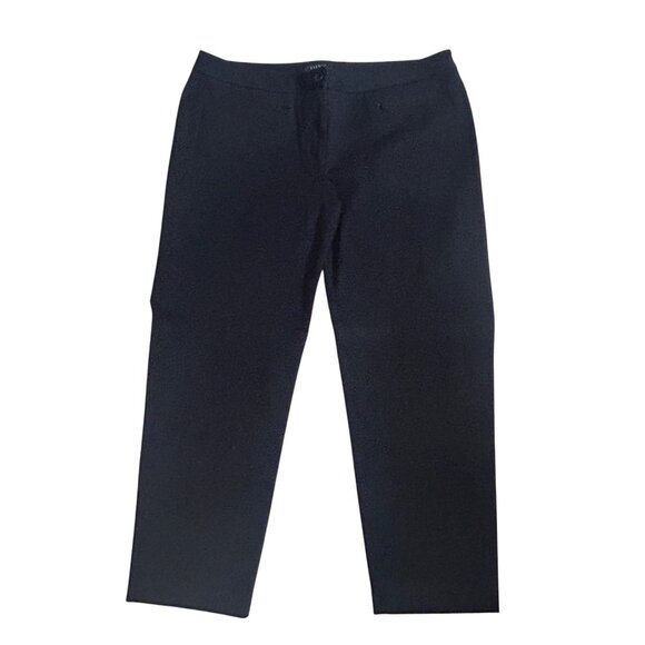 Talbots Womens Signature Black Slim Cropped Pants Size 16 Cotton/Spandex 1859 - Picture 1 of 6